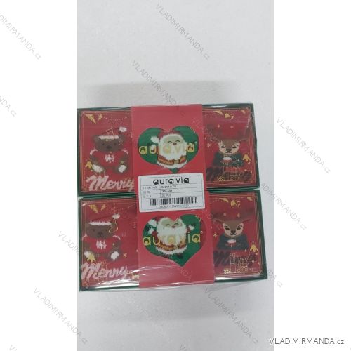 Dünne weihnachtliche Damensocken aus Baumwolle (35-38, 38-41) AURA.VIA AURA23SN517