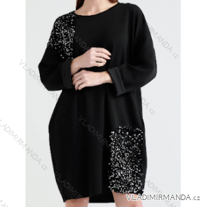 Langärmliger, übergroßer Kapuzen-Sweatshirtmantel mit Reißverschluss für Damen (Einheitsgröße S/M/L) ITALIAN FASHION IMPLI249611