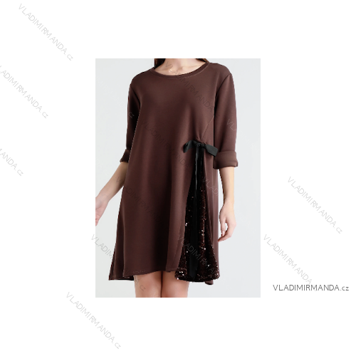 Langärmliger, übergroßer Kapuzen-Sweatshirtmantel mit Reißverschluss für Damen (Einheitsgröße S/M/L) ITALIAN FASHION IMPLI249611
