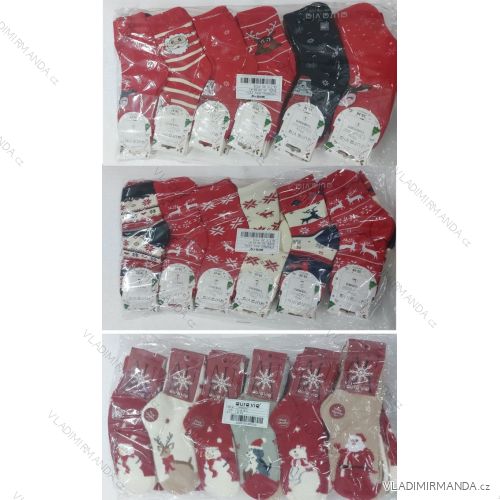 Dünne weihnachtliche Damensocken aus Baumwolle (35-38, 38-41) AURA.VIA AURA23SN517