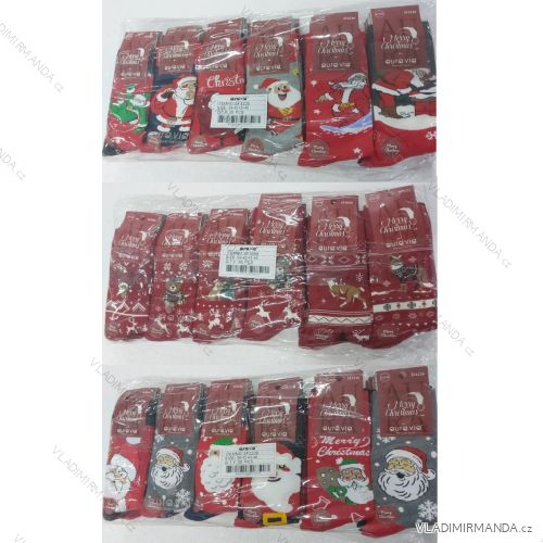 Dünne weihnachtliche Damensocken aus Baumwolle (35-38, 38-41) AURA.VIA AURA23SN517