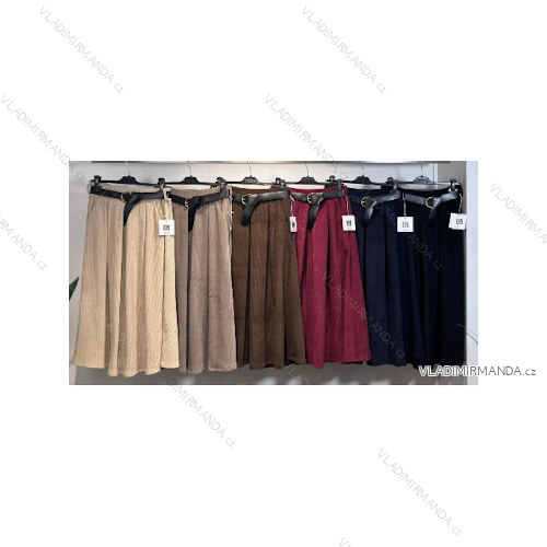 Damen-Langrock mit Gürtel (Einheitsgröße S/M/L) ITALIENISCHE MODE IMPLI258011