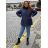 Winterjacke für Damen in großen Größen (54-62) POLISH FASHION LIB22LD-7470 54 blau