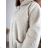 Langärmliges, leichtes Damen-Kapuzensweatshirt mit Reißverschluss, übergroß (52/54/56 ONE SIZE) ITALIAN FASHION IMC25359 54/56/58 beige