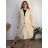 Langärmliges, leichtes Damen-Kapuzensweatshirt mit Reißverschluss, übergroß (52/54/56 ONE SIZE) ITALIAN FASHION IMC25359 54/56/58 beige