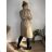 Langes Chiffon-Kurzarmkleid für Damen (S/M ONE SIZE) ITALIAN FASHION IMWGS231048 M/L/XL beige