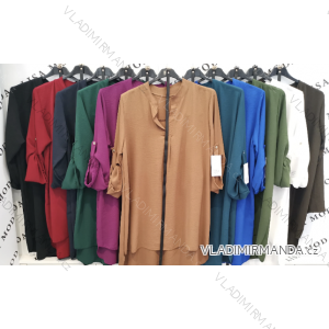 Langärmliger, übergroßer Kapuzen-Sweatshirtmantel mit Reißverschluss für Damen (Einheitsgröße S/M/L) ITALIAN FASHION IMPLI249611