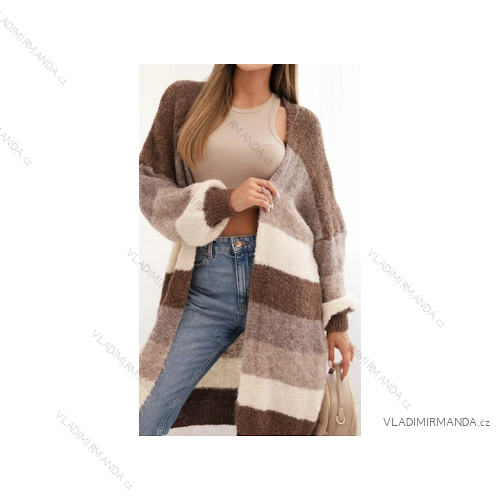 Langes warmes Damen-Sweatshirt mit Kapuze 3/4 Langarm (S/M/L ONE SIZE) ITALIAN FASHION IMPLI2521490