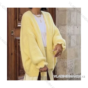 Leichte Damen-Pulloverjacke mit Kapuze, 3/4-Ärmeln (S/M/L ONE SIZE) ITALIAN FASHION IMPLI259521