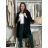 Lange Damen Fleecejacke (SML-XL) ITALIAN FASHION IMD211106 M/L/XL schwarz