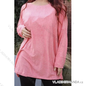 Übergroße Tunika mit Anhänger, lange Ärmel, Damen (S/M/L ONE SIZE) ITALIAN FASHION IMPLI2521503