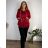 Jacke dünne lange Ärmel Frauen (UNI XS-M) ITALIENISCHE MODE IM120049 50/52/54 Wein