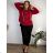 Jacke dünne lange Ärmel Frauen (UNI XS-M) ITALIENISCHE MODE IM120049 50/52/54 Wein