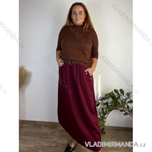 Lässiges Sommerkleid mit kurzen Ärmeln für Damen VIOLA (S/M/L EINHEITSGRÖSSE) ITALIAN FASHION IMSM25022  braun