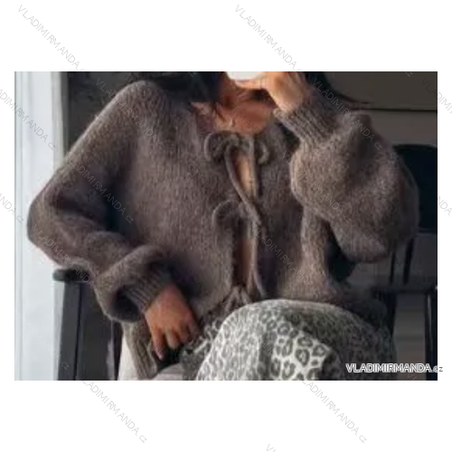 Damen-Strickpullover mit langen Ärmeln (Einheitsgröße S/M/L) ITALIENISCHE MODE IMPLI2530730