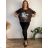 Übergroße Stretch-Jogginghose für Damen (50/52 EINHEITSGRÖSSE) ITALIAN FASHION IM425016  schwarz