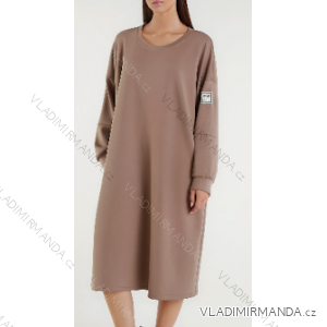 Langärmliger, übergroßer Kapuzen-Sweatshirtmantel mit Reißverschluss für Damen (Einheitsgröße S/M/L) ITALIAN FASHION IMPLI249611