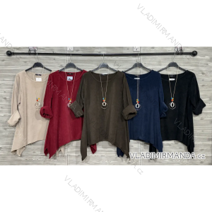 Damen-Strickpullover mit langen Ärmeln (Einheitsgröße S/M) ITALIAN FASHION IMWDT23005