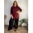 Langer Faltenrock für Damen mit Gürtel (S/M/L ONE SIZE) ITALIAN FASHION IMC25333  schwarz