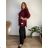 Langer Faltenrock für Damen mit Gürtel (S/M/L ONE SIZE) ITALIAN FASHION IMC25333  schwarz