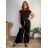 Lange Sommer-Haremshose für Damen (42/44/46 Einheitsgröße) ITALIAN FASHION IM424361 46/48/50 schwarz
