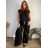 Lange Sommer-Haremshose für Damen (42/44/46 Einheitsgröße) ITALIAN FASHION IM424361 46/48/50 schwarz