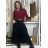 Damen Warmes Langarmkleid (L / XL ONE SIZE) ITALIAN FASHION IM421MIA