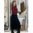 Damen Warmes Langarmkleid (L / XL ONE SIZE) ITALIAN FASHION IM421MIA