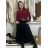 Damen Warmes Langarmkleid (L / XL ONE SIZE) ITALIAN FASHION IM421MIA