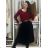Damen Warmes Langarmkleid (L / XL ONE SIZE) ITALIAN FASHION IM421MIA