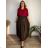 Damen Warmes Langarmkleid (L / XL ONE SIZE) ITALIAN FASHION IM421MIA  dunkler Smaragd