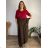 Damen Warmes Langarmkleid (L / XL ONE SIZE) ITALIAN FASHION IM421MIA  dunkler Smaragd