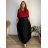 Damen Warmes Langarmkleid (L / XL ONE SIZE) ITALIAN FASHION IM421MIA  dunkler Smaragd