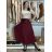 Langer Faltenrock für Damen mit Gürtel (S/M/L ONE SIZE) ITALIAN FASHION IMC25333