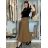 Langer Faltenrock für Damen mit Gürtel (S/M/L ONE SIZE) ITALIAN FASHION IMC25333