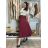 Langer Faltenrock für Damen mit Gürtel (S/M/L ONE SIZE) ITALIAN FASHION IMC25333 S / M / L schwarz