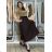 Langer Faltenrock für Damen mit Gürtel (S/M/L ONE SIZE) ITALIAN FASHION IMC25333 S / M / L schwarz