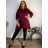 Übergroßer gestrickter Langarmpullover für Damen (S/M EINHEITSGRÖSSE) ITALIAN FASHION IMSN2416125  schwarz