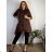 Übergroßer gestrickter Langarmpullover für Damen (S/M EINHEITSGRÖSSE) ITALIAN FASHION IMSN2416125  schwarz