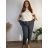 Lange Sommer-Haremshose für Damen (42/44/46 Einheitsgröße) ITALIAN FASHION IM424361 50/52/54 grau