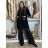 Ärmellose Jacke mit langen Ärmeln (uni sl) ITALIENISCHE Mode IMC17326 46/48/50 schwarz