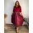 Damen Warmes Langarmkleid (L / XL ONE SIZE) ITALIAN FASHION IM421MIA