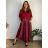 Damen Warmes Langarmkleid (L / XL ONE SIZE) ITALIAN FASHION IM421MIA