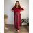 Damen Warmes Langarmkleid (L / XL ONE SIZE) ITALIAN FASHION IM421MIA