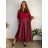 Damen Warmes Langarmkleid (L / XL ONE SIZE) ITALIAN FASHION IM421MIA