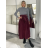Damen Warmes Langarmkleid (L / XL ONE SIZE) ITALIAN FASHION IM421MIA S / M / L schwarz