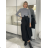 Damen Warmes Langarmkleid (L / XL ONE SIZE) ITALIAN FASHION IM421MIA S / M / L schwarz