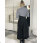 Damen Warmes Langarmkleid (L / XL ONE SIZE) ITALIAN FASHION IM421MIA S / M / L schwarz