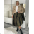 Damen Warmes Langarmkleid (L / XL ONE SIZE) ITALIAN FASHION IM421MIA XS/S/M braun