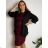 Set elegante Jacke Langarm und Hose Damen (S / M ONE SIZE) ITALIAN FASHION IMM211392 44 schwarz